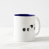 Tasse 2 Couleurs Les éléphants traversent la lune Phases de Heartbe (Devant droit)