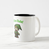 Tasse 2 Couleurs Les elfes gouvernent ! (Devant droit)