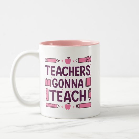 Tasse 2 Couleurs Les enseignants vont enseigner (Gauche)