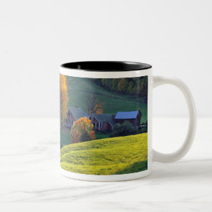 Tasse 2 Couleurs Les Etats-Unis, Vermont, ferme de Jenne. Collines