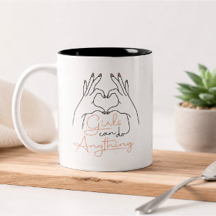 Tasse 2 Couleurs Les filles peuvent tout faire