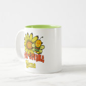 Tasse 2 Couleurs Les Fleurs de soleil de Mama (Devant gauche)