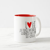 Tasse 2 Couleurs "Les fruits de l'Esprit de l'Éternel"   (Devant droit)