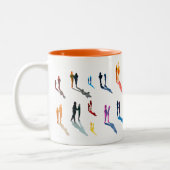 Tasse 2 Couleurs Les gens art aquarelle fine art (Gauche)