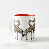 Tasse 2 Couleurs Les girafes amoureuses (Devant gauche)