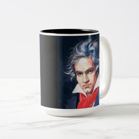 Tasse 2 Couleurs Les grands compositeurs : Beethoven (Devant droit)