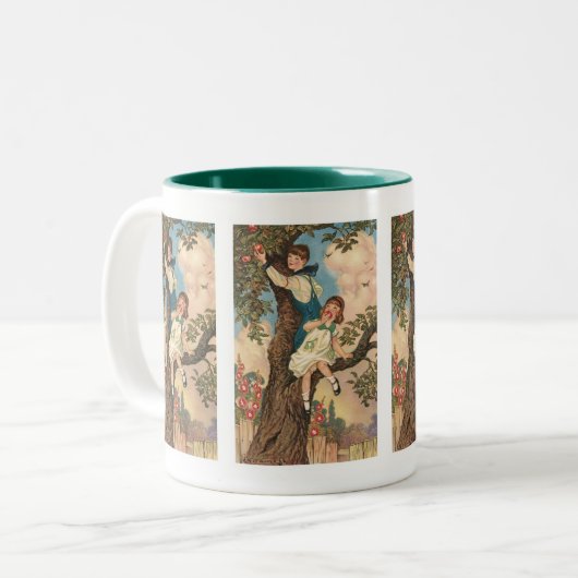 Tasse 2 Couleurs Les grimpeurs d'arbres (Devant gauche)