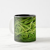 Tasse 2 Couleurs Les haricots verts sous les projecteurs (Devant gauche)