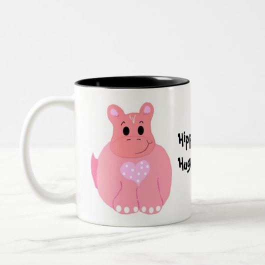 Tasse 2 Couleurs Les Hippopotames Ont Un Grand Coeur (Gauche)