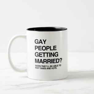 TASSE 2 COULEURS LES HOMOSEXUELS SE MARIENT