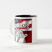 Tasse 2 Couleurs Les Italiens pour Trump (Devant gauche)