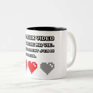 Tasse 2 Couleurs Les jeux vidéo ont gâché ma vie