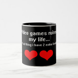 Tasse 2 Couleurs Les jeux vidéo ont ruiné ma vie…