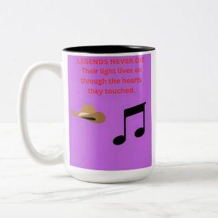 TASSE 2 COULEURS LES LÉGENDES NE MEURENT JAMAIS