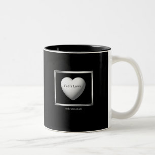 Tasse 2 Couleurs Les lois de Yah écrites sur nos coeurs