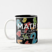 Tasse 2 Couleurs Les Maths Personnalisées Le Seul Sujet Qui Compte (Gauche)