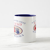 Tasse 2 Couleurs Les meilleures mains de Nonno vers le bas (Centre)