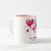 Tasse 2 Couleurs Les meilleurs amis pour les Valentines (Devant gauche)