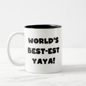 Tasse 2 Couleurs Les meilleurs cadeaux Yaya du monde de Black Text (Gauche)