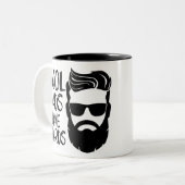 Tasse 2 Couleurs Les papas cool ont des barbes (Devant gauche)