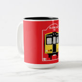 Tasse 2 Couleurs Les passionnés de train ferroviaire britannique (Devant gauche)