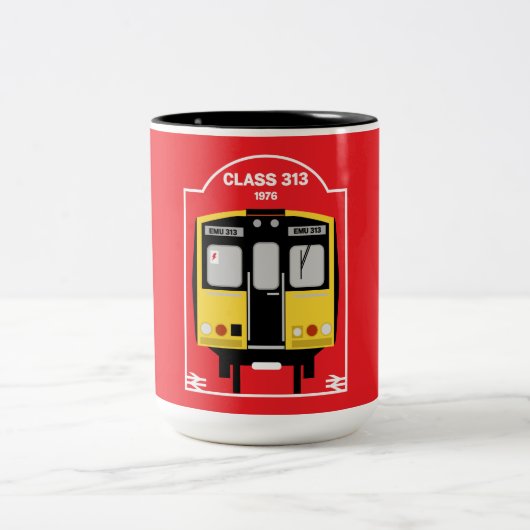 Tasse 2 Couleurs Les passionnés de train ferroviaire britannique (Centre)