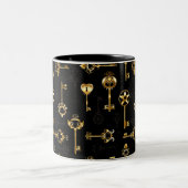 Tasse 2 Couleurs Les Patters de Seamless avec Golden Keys (Centre)