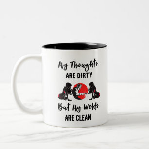 Tasse 2 Couleurs Les pensées sont sales, les boucliers propres