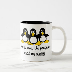 Tasse 2 Couleurs Les pingouins volent ma santé d'esprit
