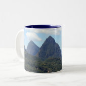 Tasse 2 Couleurs Les pitons et le Soufriere (Devant gauche)