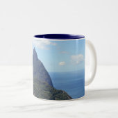 Tasse 2 Couleurs Les pitons et le Soufriere (Devant droit)