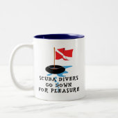 Tasse 2 Couleurs Les plongeurs autonomes vont chercher vers le bas (Gauche)