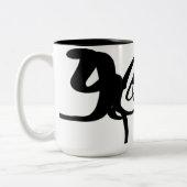 Tasse 2 Couleurs Les Plongeurs : Noir et Blanc Abstrait (Gauche)