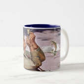 Tasse 2 Couleurs Les poissons sautent (Devant droit)