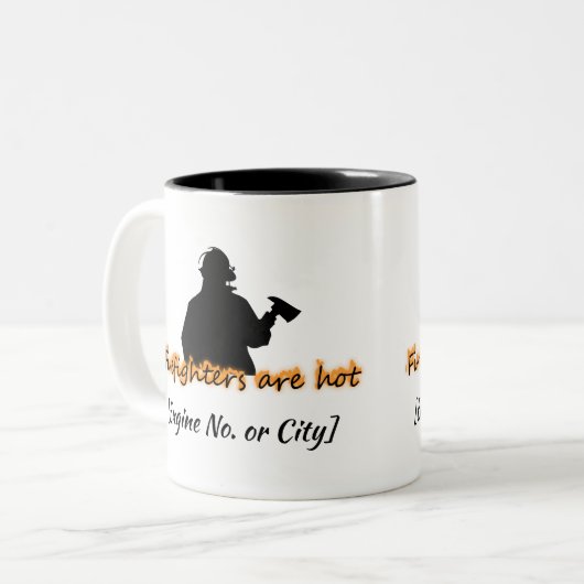 Tasse 2 Couleurs Les Pompiers Sont Chauds (Devant gauche)