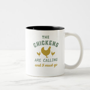 Tasse 2 Couleurs Les Poulets Appelent Que Je Dois Aller Vintage Agr