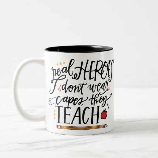 Tasse 2 Couleurs Les professeurs sont des héros (Gauche)