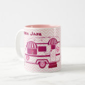 Tasse 2 Couleurs Les Roses de Camper Trailer sont la Saint Valentin (Devant gauche)