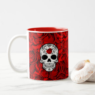 Tasse 2 Couleurs Les Roses sont le Jour rouge des morts