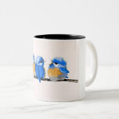 Tasse 2 Couleurs Les trois petits oiseaux bleus (Devant droit)