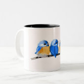 Tasse 2 Couleurs Les trois petits oiseaux bleus (Devant gauche)