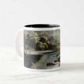 Tasse 2 Couleurs Les troupeaux de bison et d'élans sur le stimulant (Devant gauche)