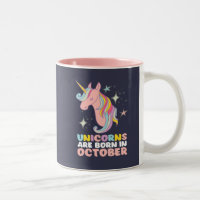 Les Unicornes Sont Nées En Octobre Fille Anniversa