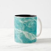 Tasse 2 Couleurs les vagues de la mer (Devant droit)