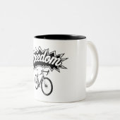 Tasse 2 Couleurs Les vélos sont la liberté (Devant droit)