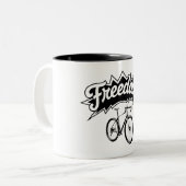 Tasse 2 Couleurs Les vélos sont la liberté (Devant gauche)