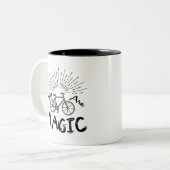 Tasse 2 Couleurs Les vélos sont magiques (Devant gauche)