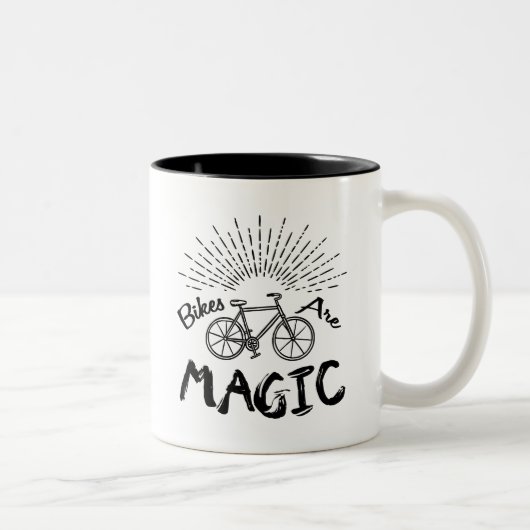 Tasse 2 Couleurs Les vélos sont magiques (Droit)