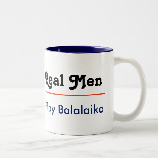 Tasse 2 Couleurs Les vrais hommes jouent à Balalaika (Droit)