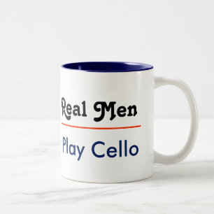 Tasse 2 Couleurs Les vrais hommes jouent du violoncelle
